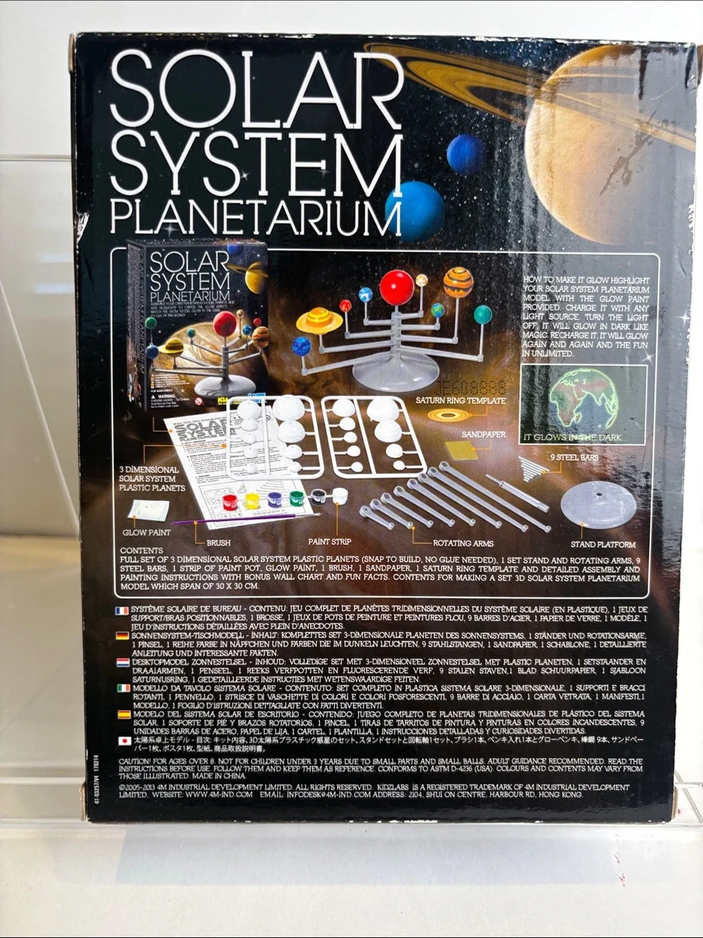 4M KidzLabs Solar System Planetarium Kit Glow In The Dark. NIB